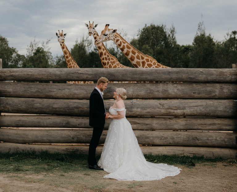 Couple getting married at Sydney Zoo